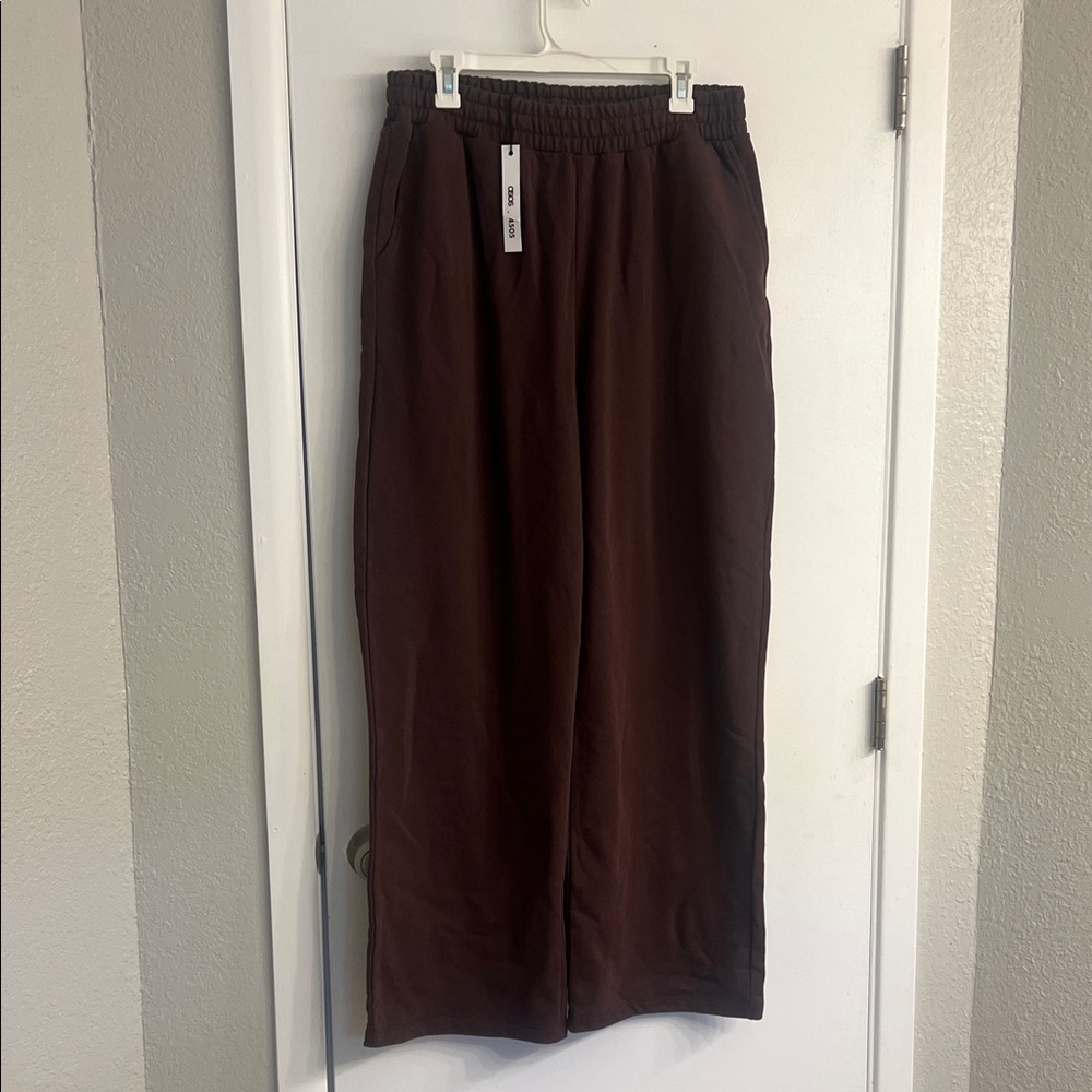 ASOS Chocolate Brown Elastic Waist Pants